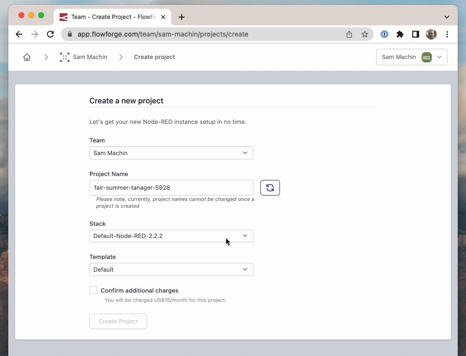 Selecting the beta Stack
